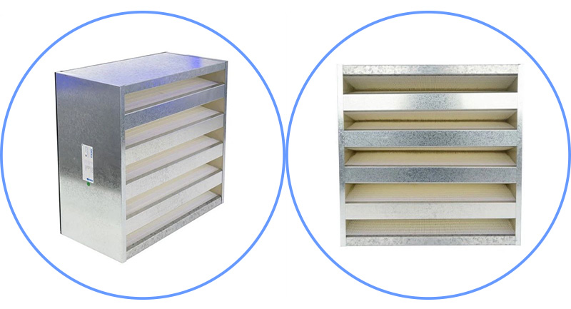 Filtre hepa à cellule V de type boîte