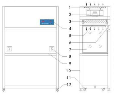 Vertical flow clean bench