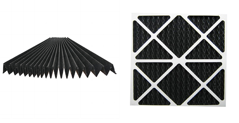 プリーツパネル活性炭ケミカルエアフィルター