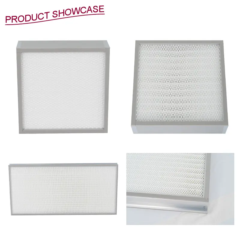 Mini pleat HEPA filter