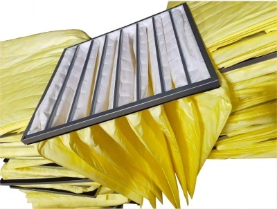 แผ่นกรองอากาศแบบพ็อกเก็ตผ้าไม่ทอหลายชั้น