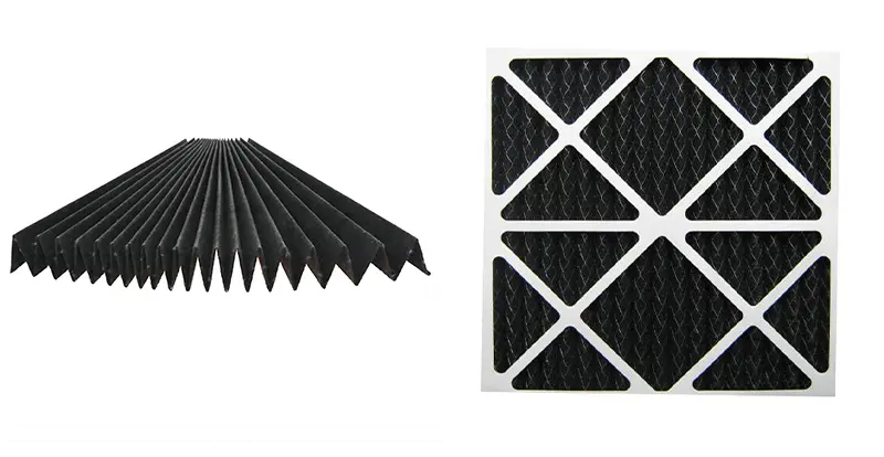 Filtre à air chimique à charbon actif à panneau plissé